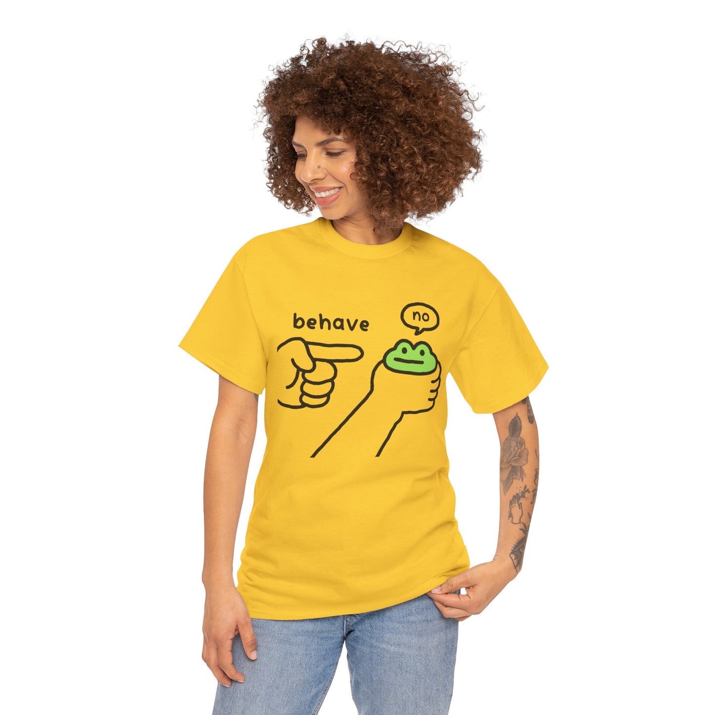 Frog Meme Shirt – “Behave / No”