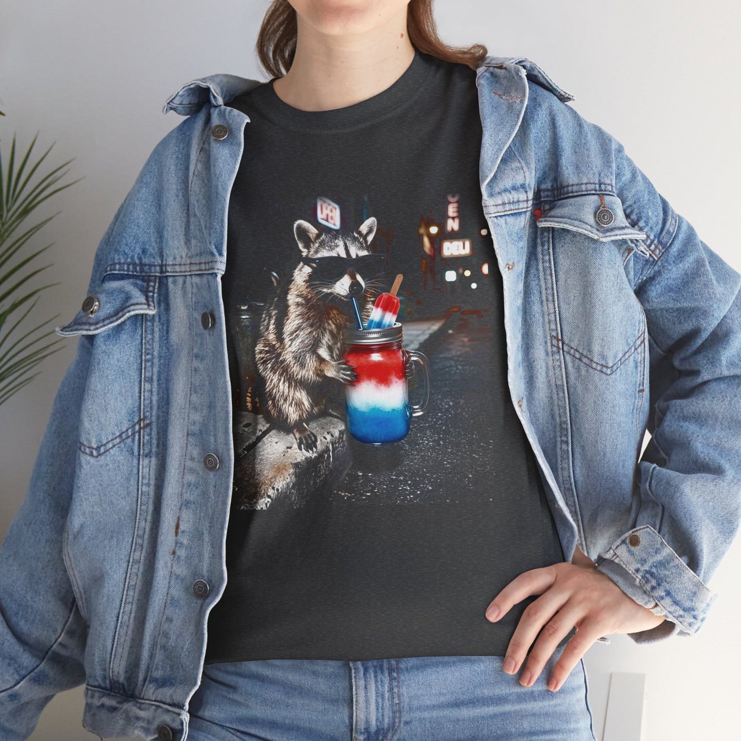 Funny 4th of July Raccoon Tee