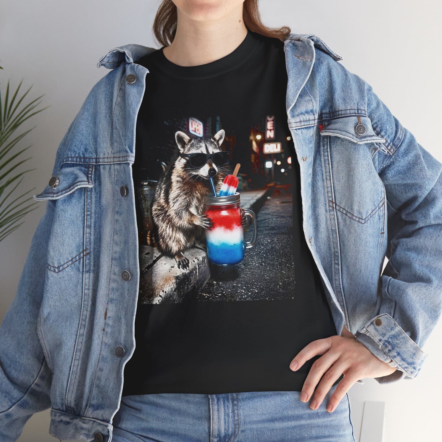 Funny 4th of July Raccoon Tee