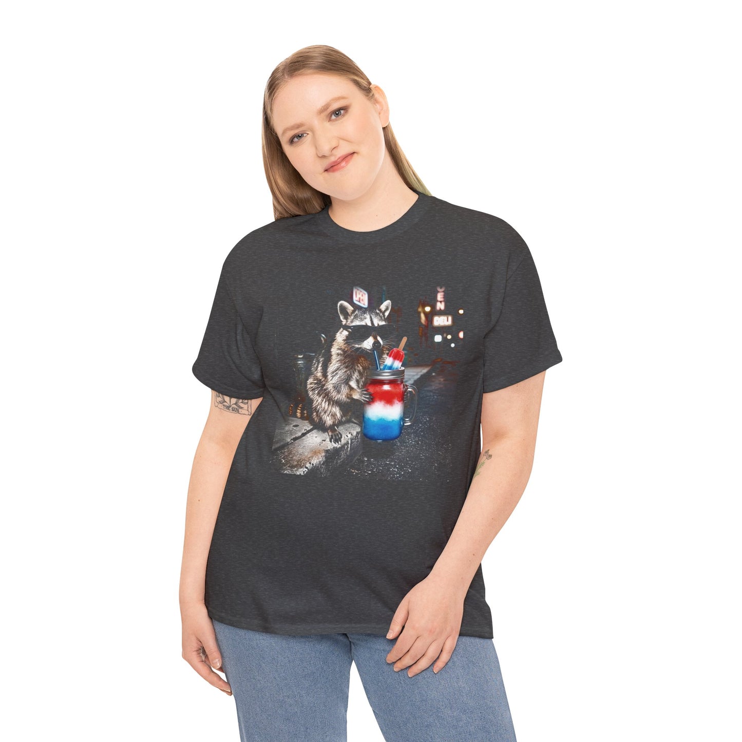 Funny 4th of July Raccoon Tee