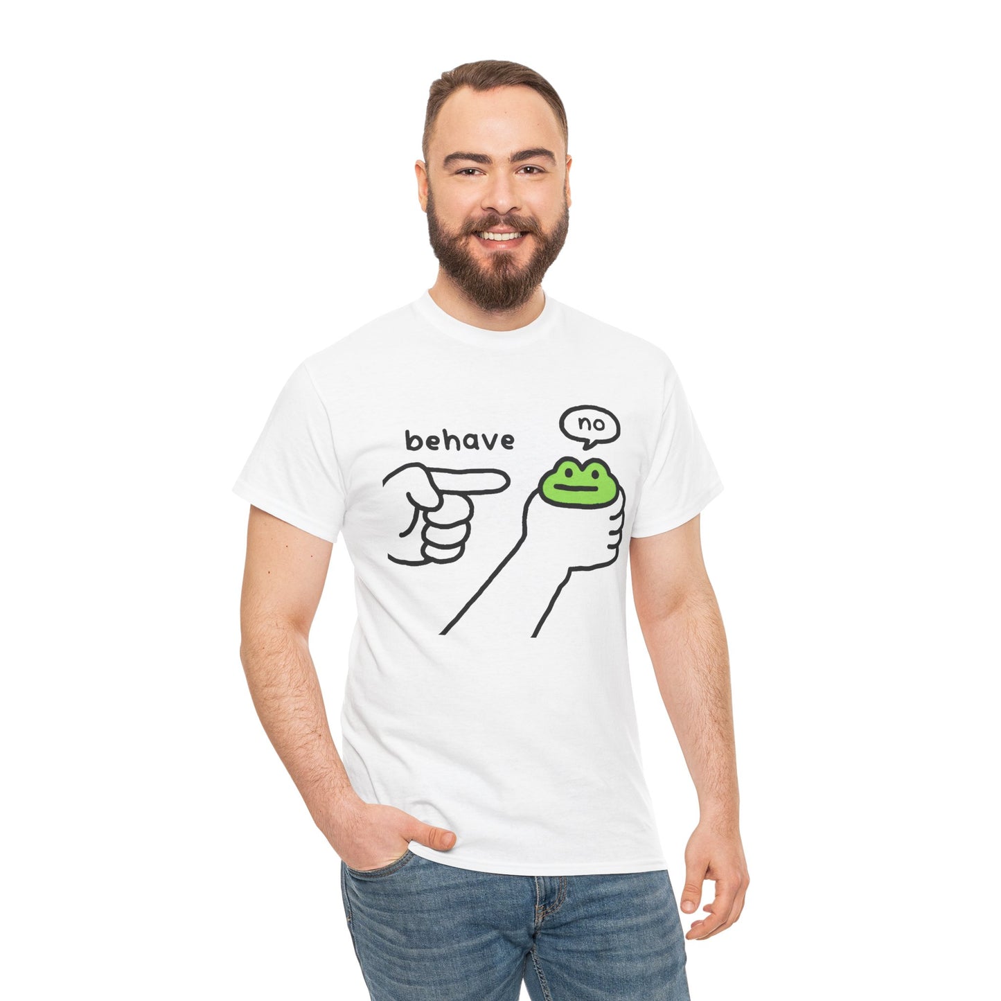 Frog Meme Shirt – “Behave / No”